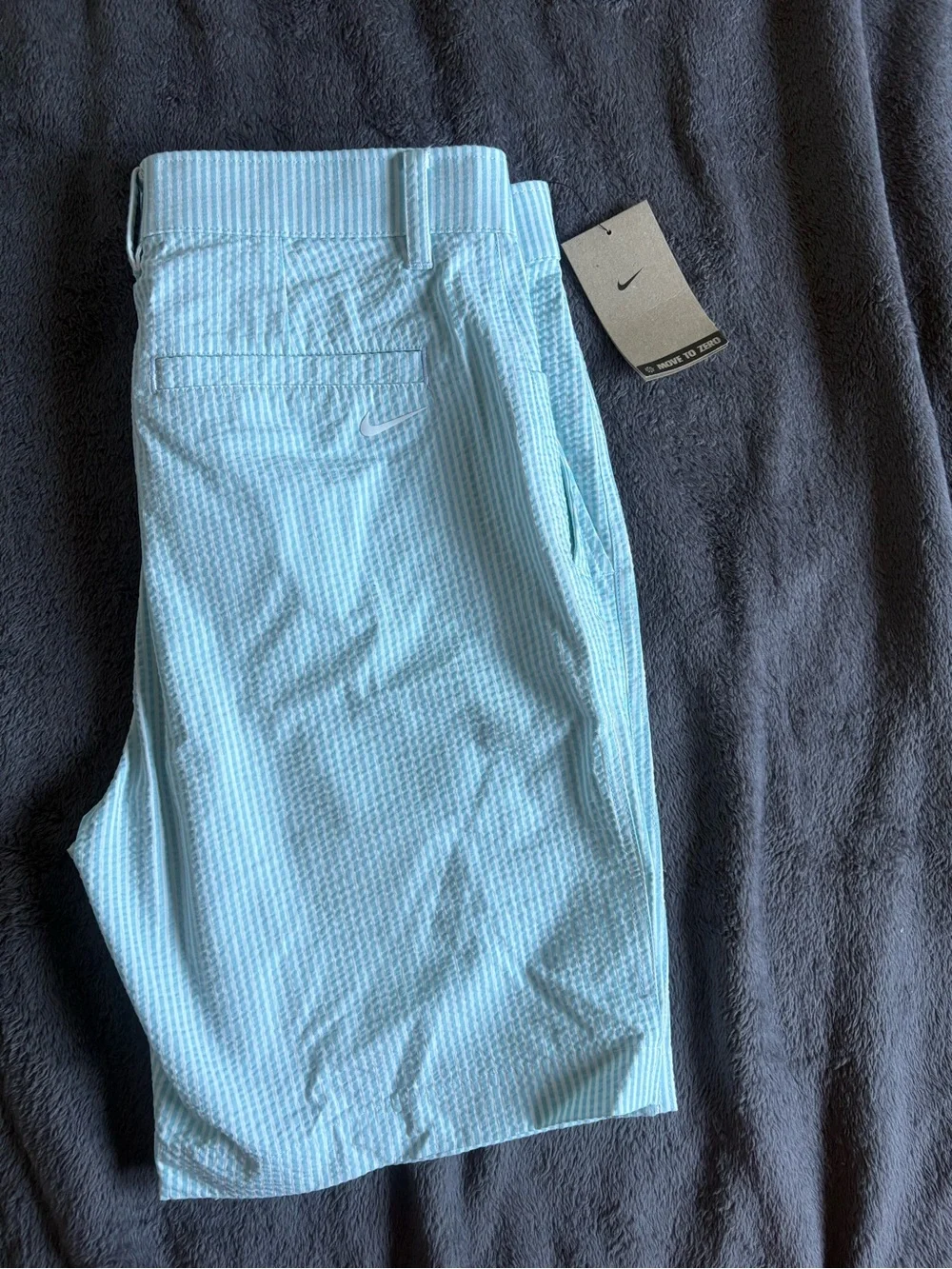Nike Men’s Light Blue Seersucker Shorts